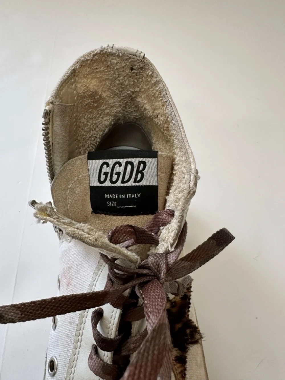 Golden Goose Women’s Francy Sneakers with Leopard Print Hair Star | Size 8 - Picture 12 of 14